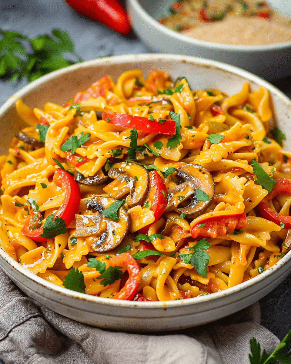 Creamy Vegan Fajita Pasta