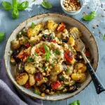 Hummus Potato Salad with Roasted Vegetables