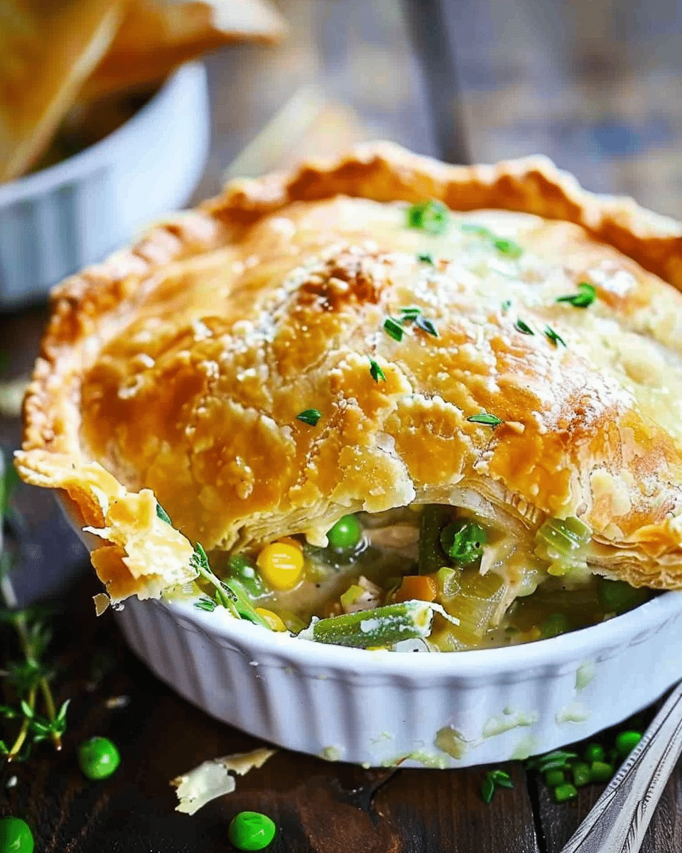 Chicken Pot Pie with Puff Pastry