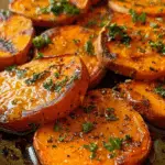 Garlic Butter Roasted Sweet Potatoes