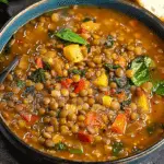 Spanish Lentil Soup with Vegetables