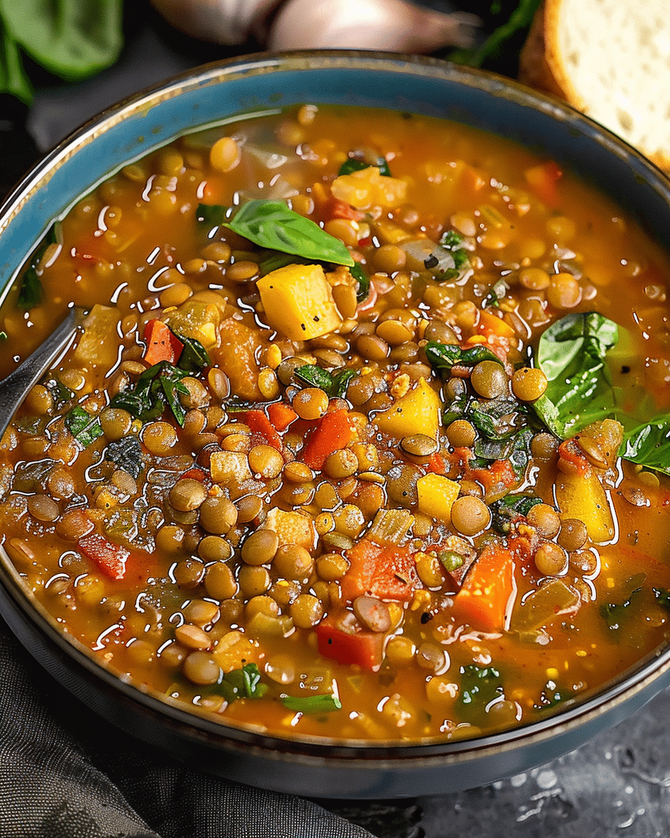 Spanish Lentil Soup with Vegetables