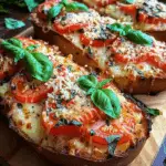 Tomato Basil Garlic Bread