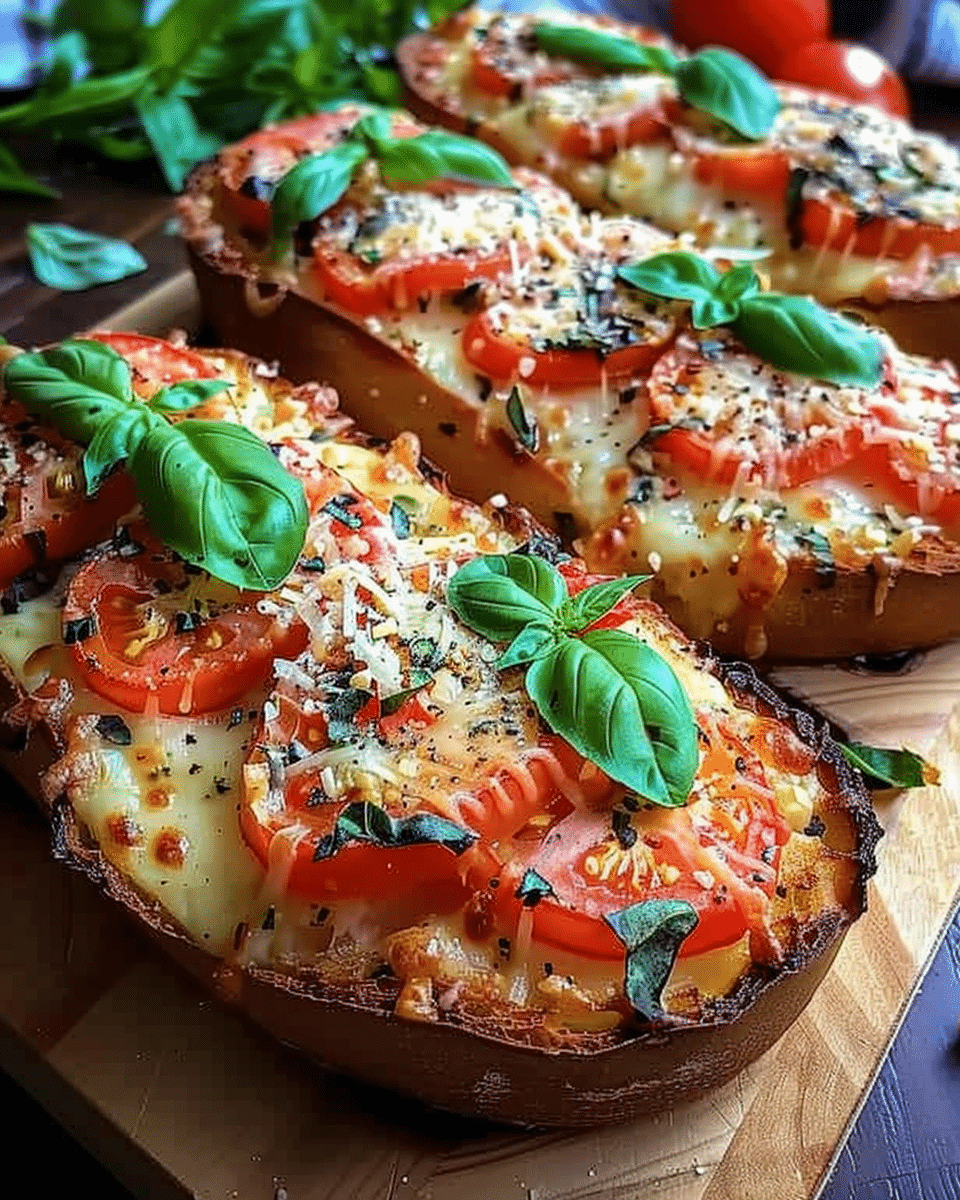 Tomato Basil Garlic Bread