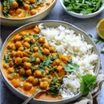 Creamy Chickpea Spinach Curry with Coconut Milk
