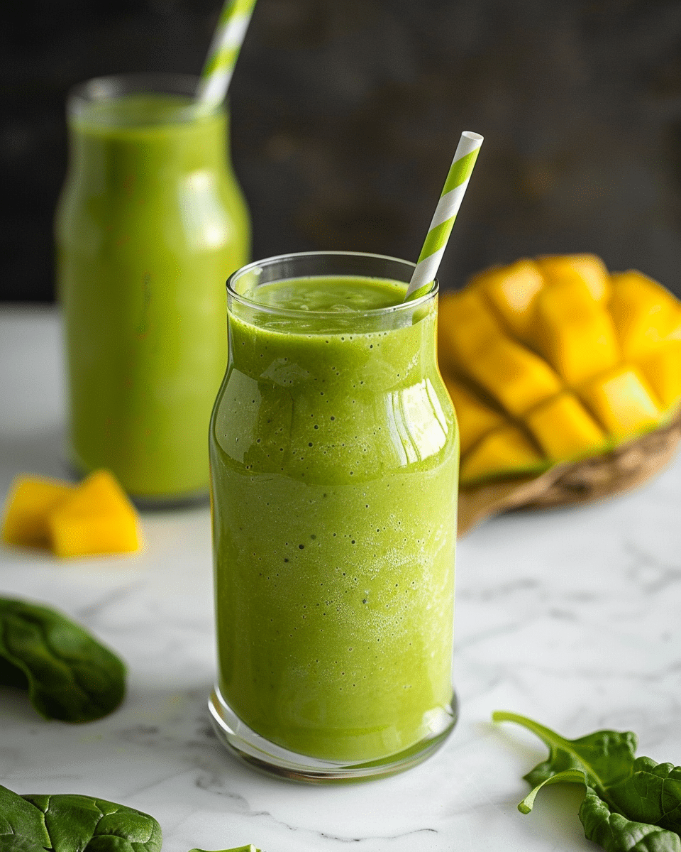 Mango Pineapple Smoothie with Spinach