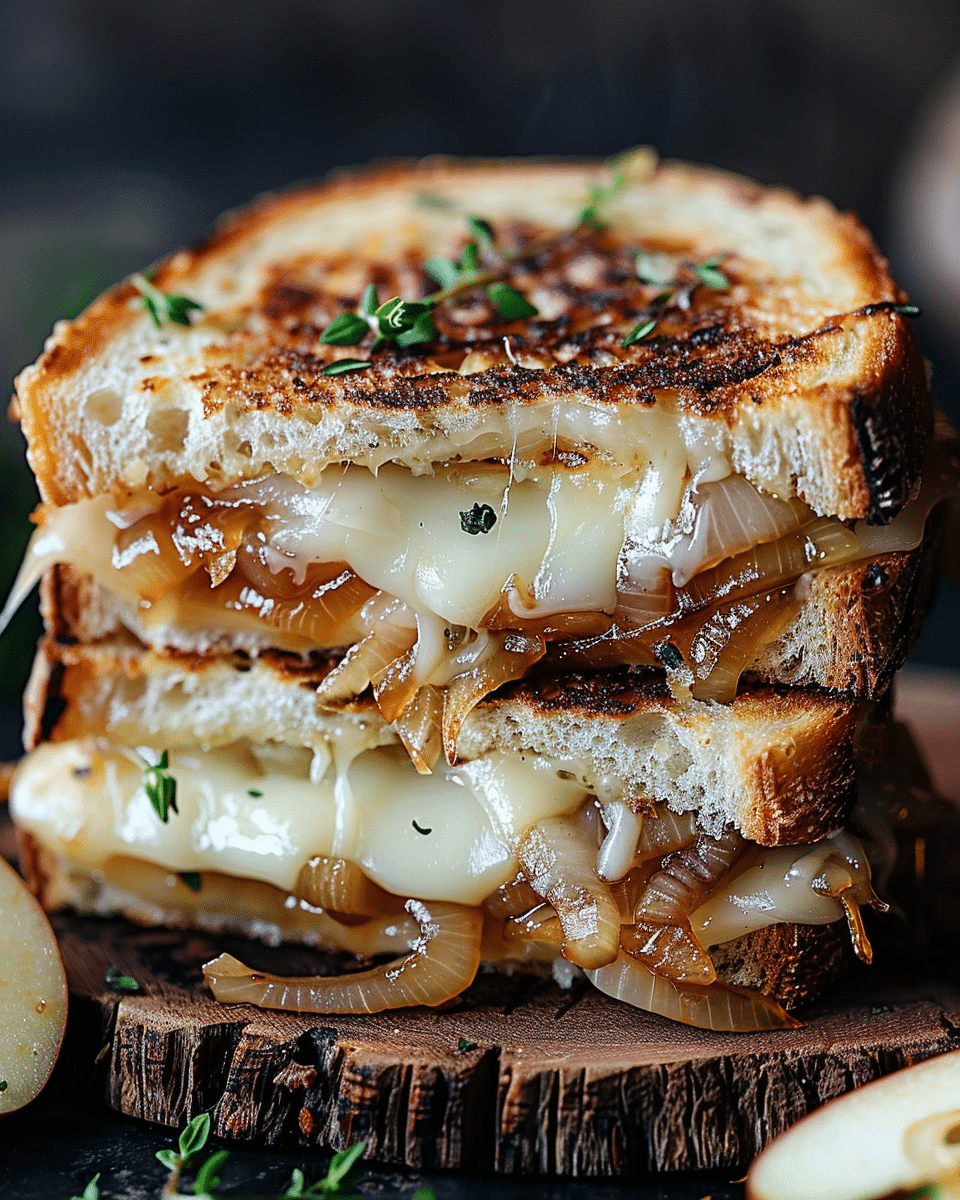 Caramelized Onion and Apple Grilled Cheese