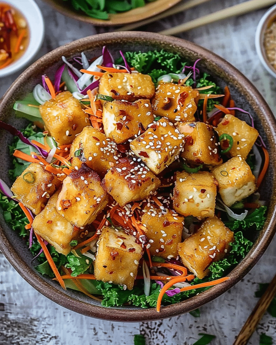 Healthy Golden Crispy Tofu