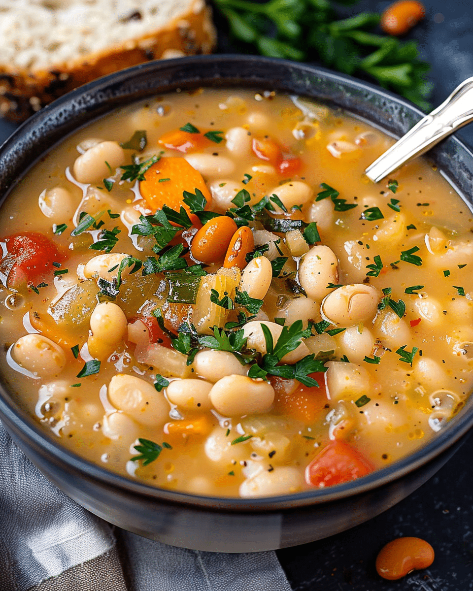 Vegan Instant Pot White Bean Soup
