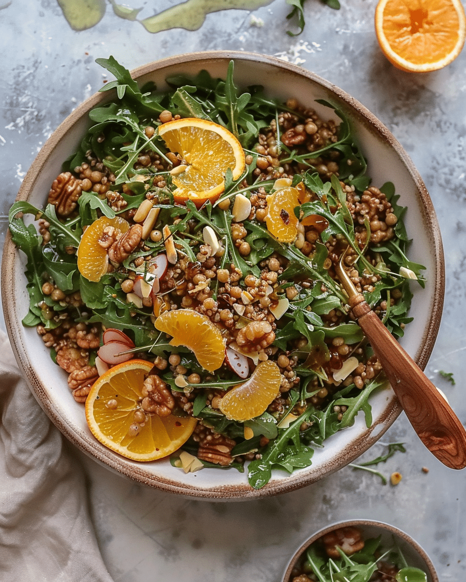 Winter Citrus Farro Salad with Arugula