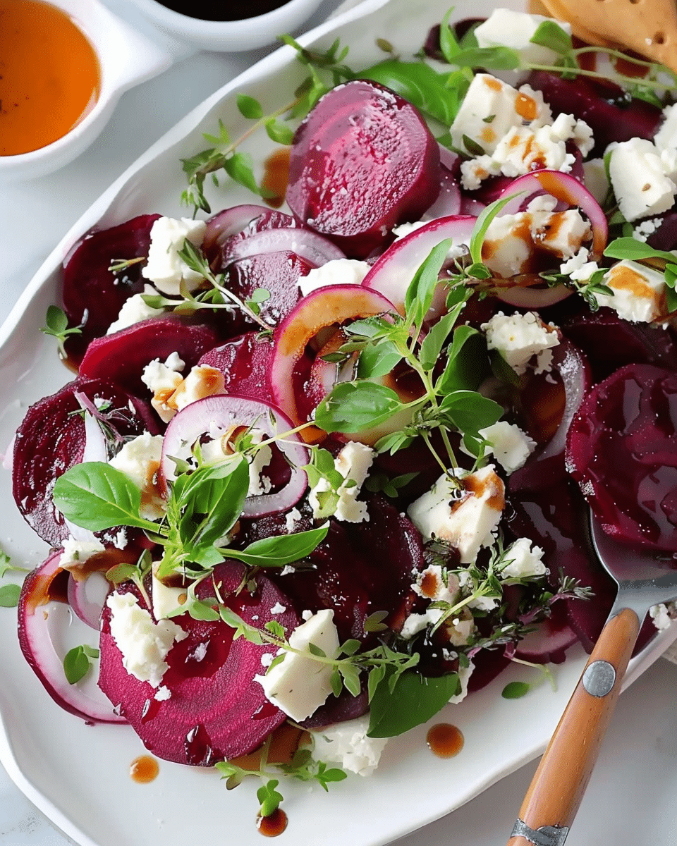 Beet Salad with Goat Cheese and Balsamic