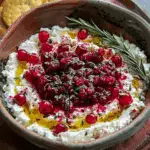 Cranberry Whipped Feta Dip with Hot Honey Drizzle