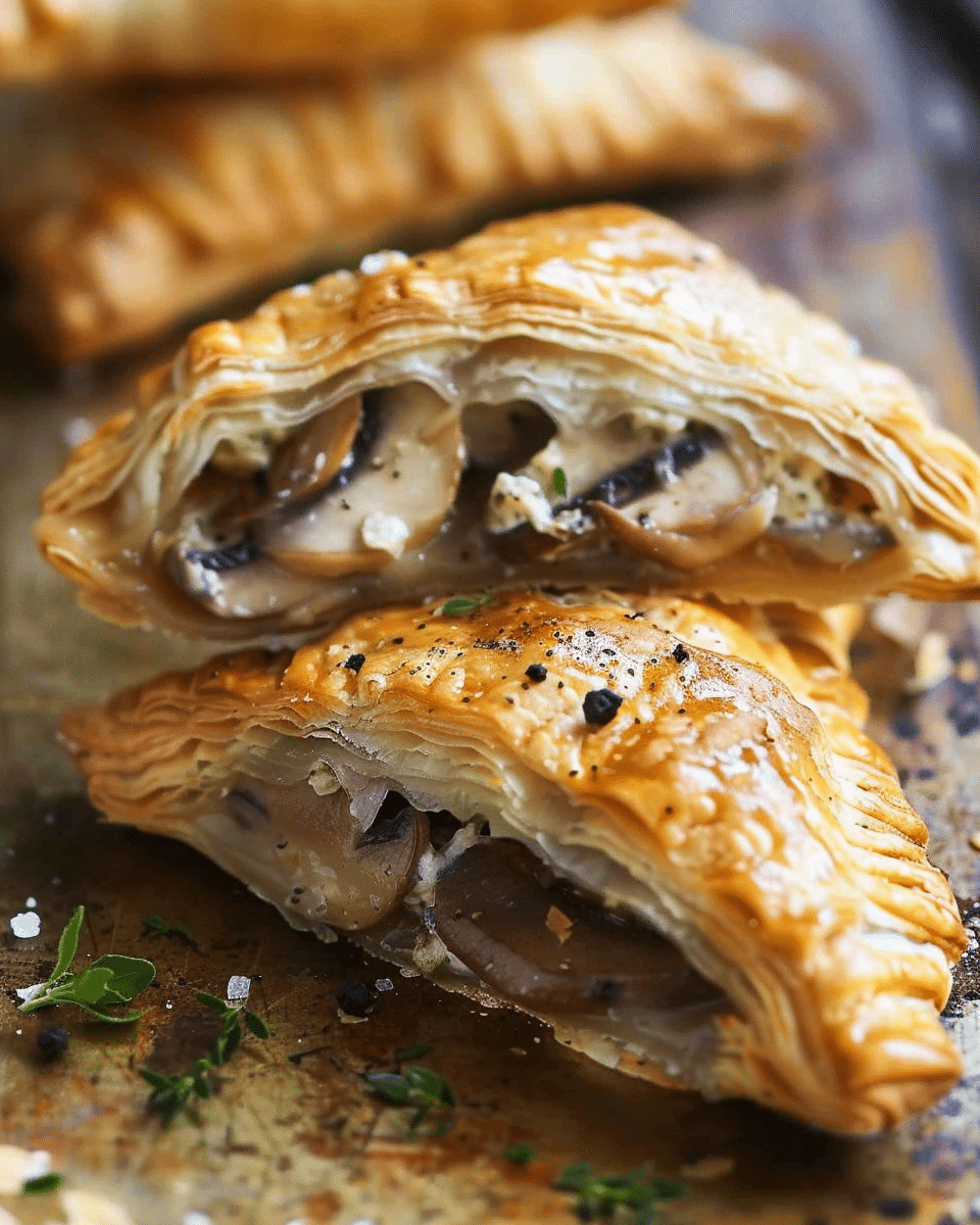Mushroom Turnovers With Cream Cheese Pastry