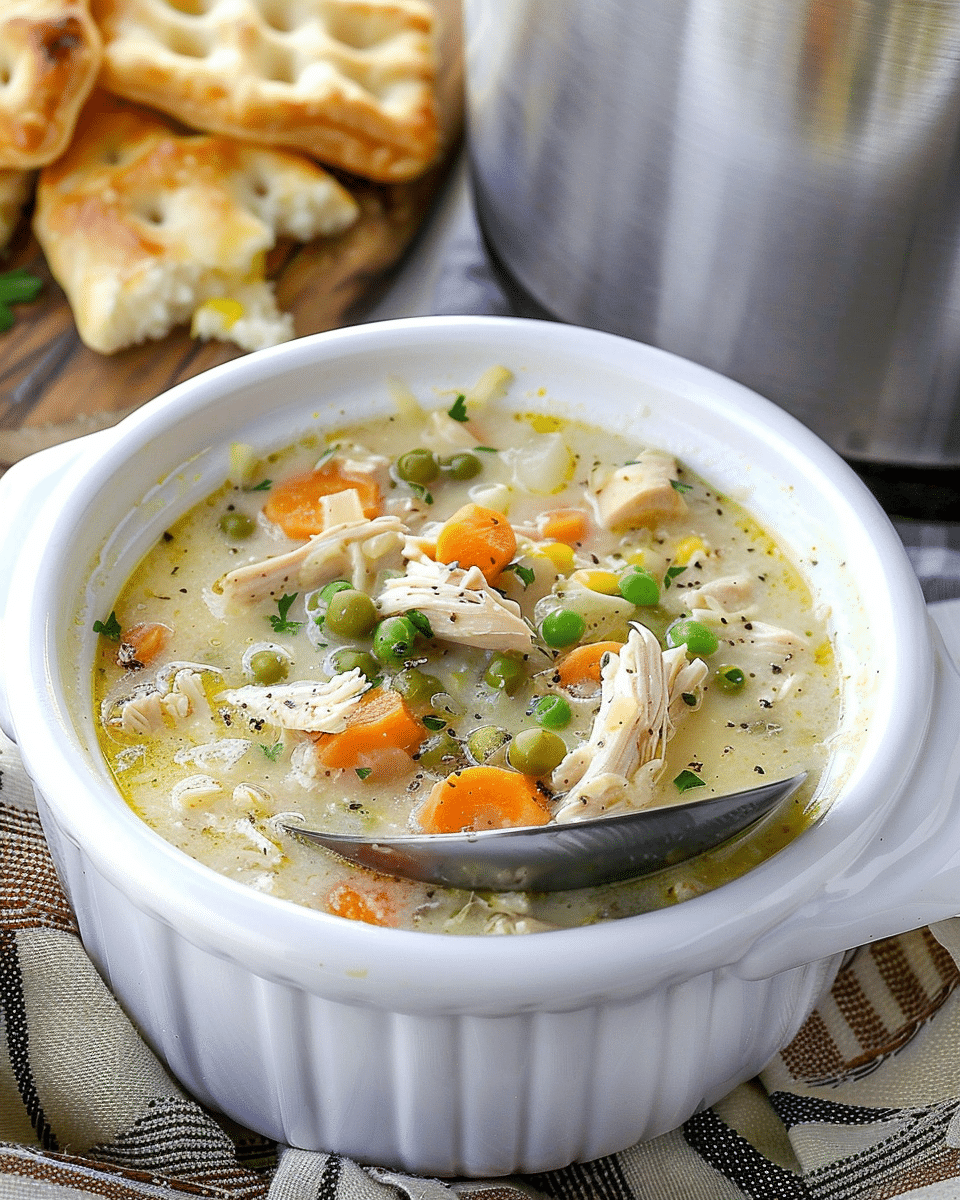 Slow Cooker Chicken Pot Pie Soup