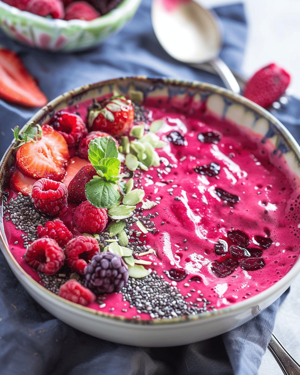 Strawberry Beet Smoothie Bowl