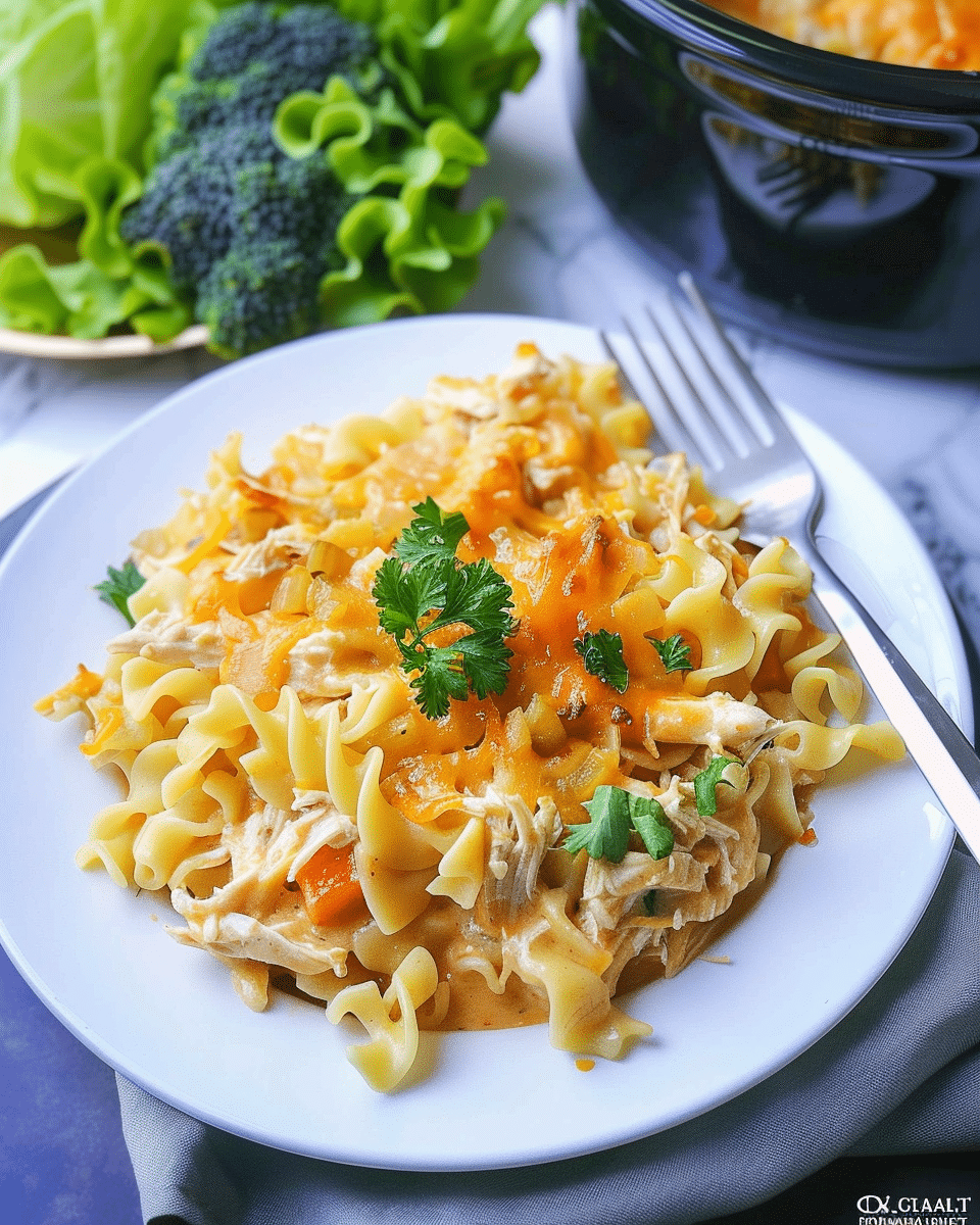 Crockpot Chicken Noodle Casserole