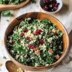 Kale Salad with Quinoa and Cranberries