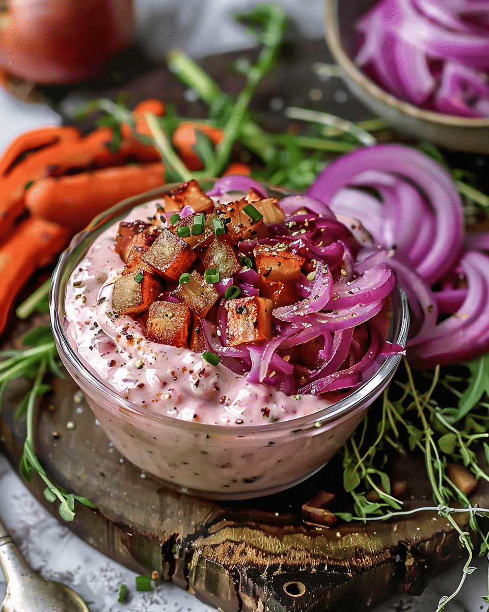 Warm Red Onion Dressing