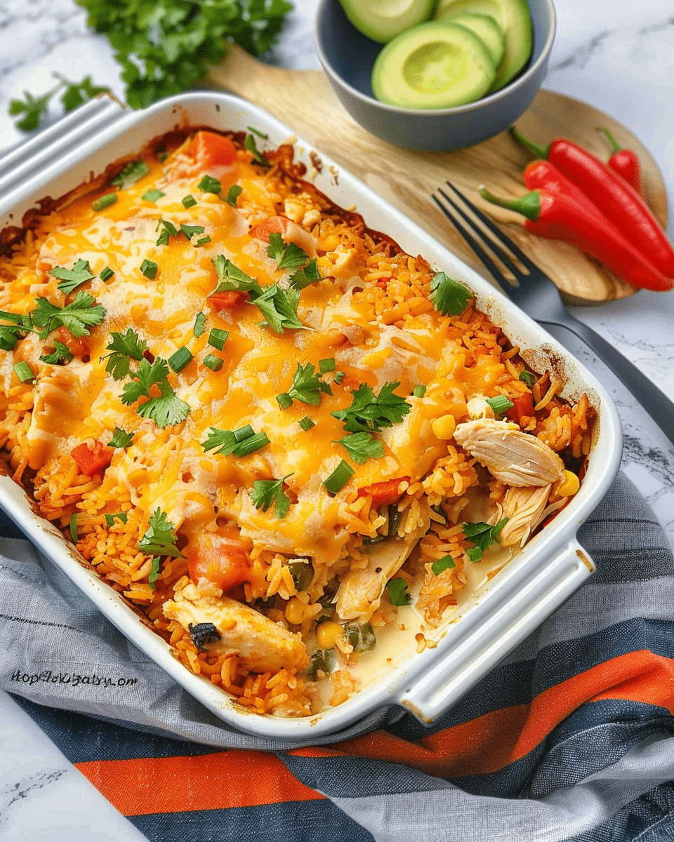 Fiesta Chicken and Rice Casserole