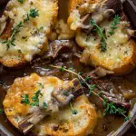 French Onion Short Rib Soup with Cheesy Gruyère Toast