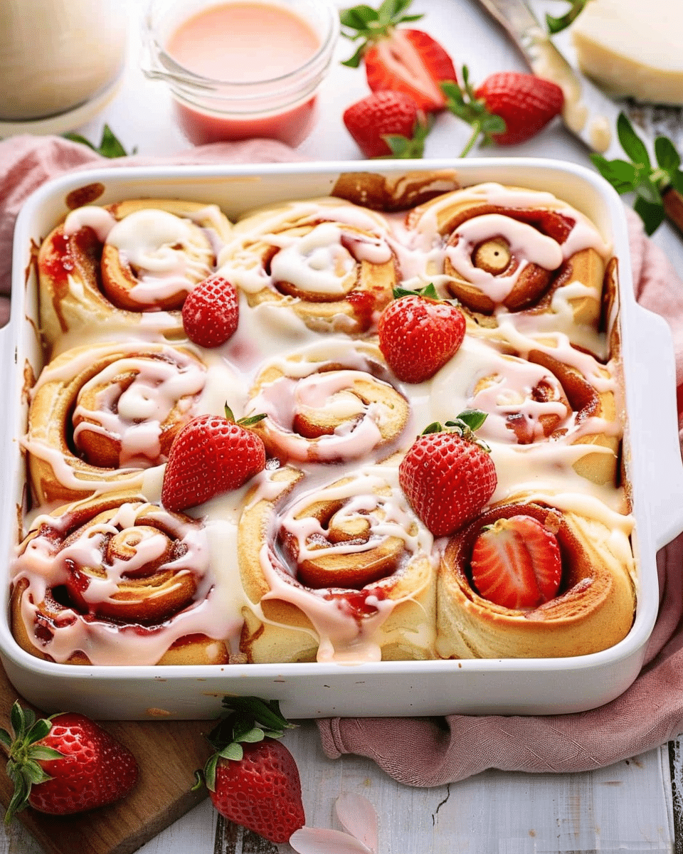 Strawberry Cinnamon Rolls