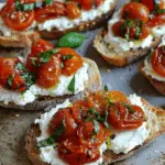 Bruschetta (or Tartines) with Pan‑Roasted Tomatoes and Ricotta