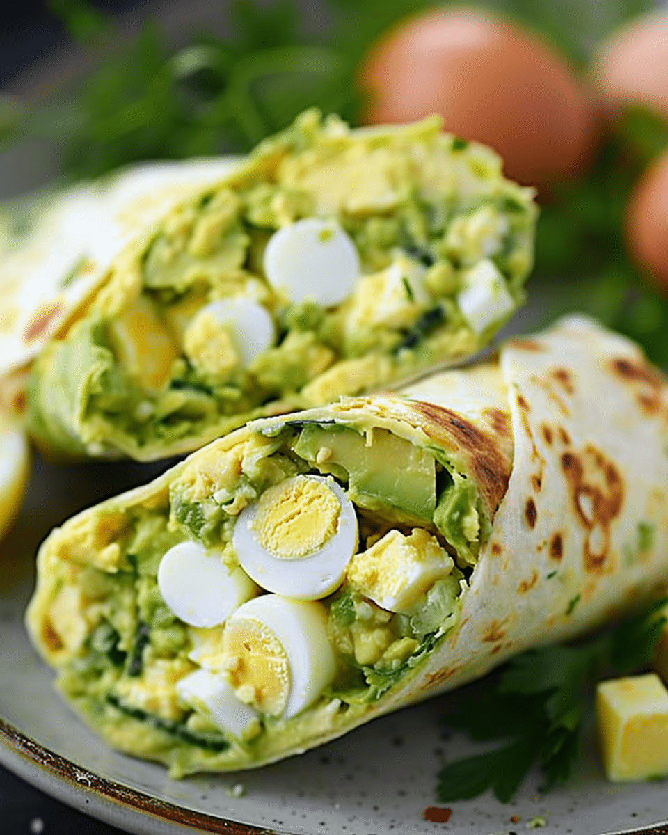 Creamy Avocado & Egg Salad Wrap Bites