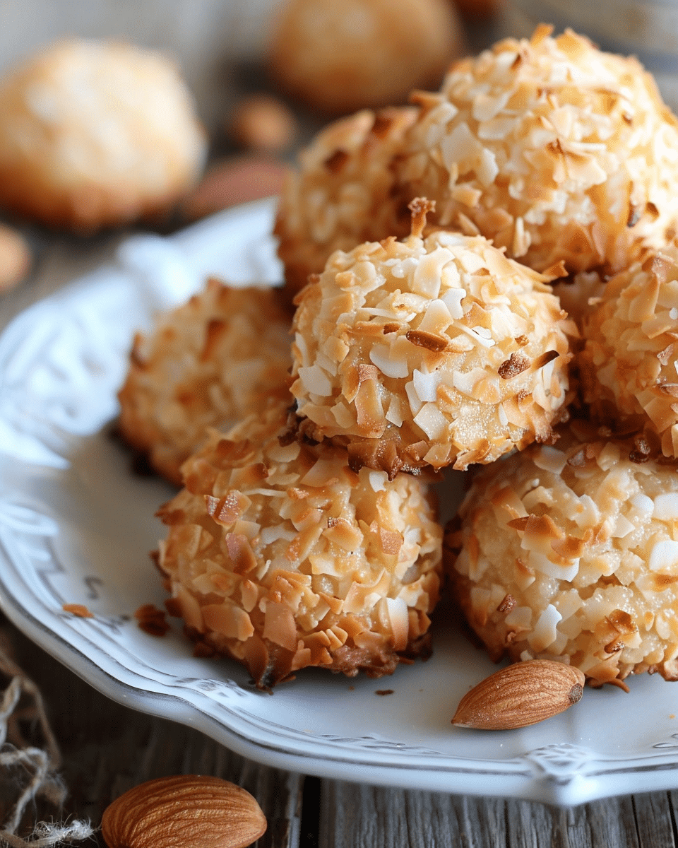 Chewy Coconut Ricotta Almond Macaroons