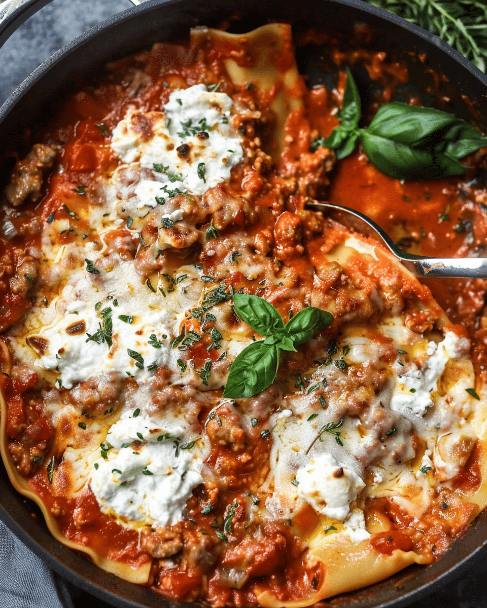 Easy Stovetop Skillet Lasagna