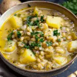 Pearl Barley Soup with Leek and Potatoes