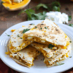Pumpkin & Goat Cheese Savory Breakfast Quesadillas