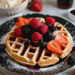 Earl Grey Waffles with Mixed Berries