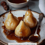 Poached Pears with Caramel Sauce