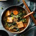 Vegetable Miso Soup with Tofu