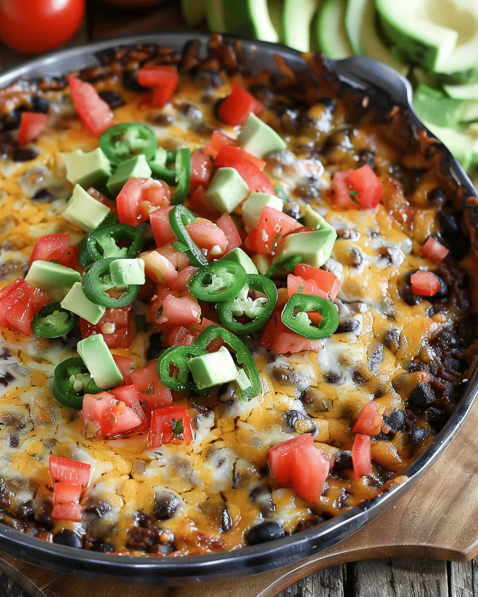 Cheesy Baked Black Bean Dip