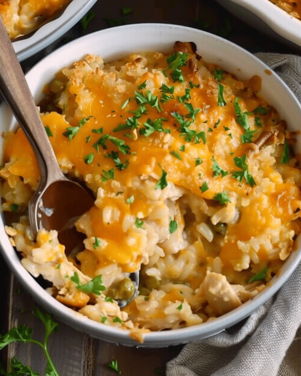 Cheesy Chicken and Rice Casserole