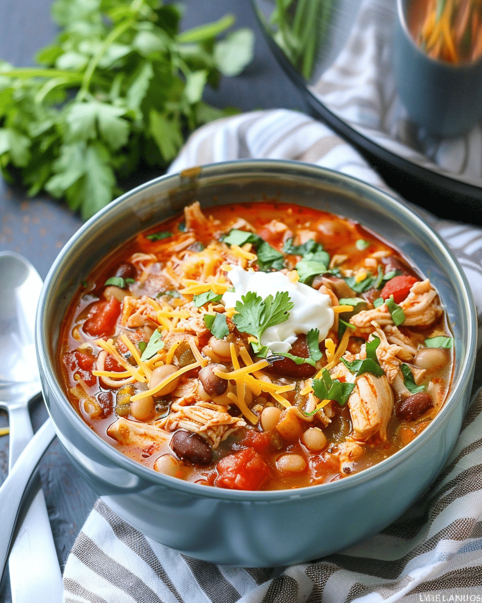 Slow Cooker Buffalo Chicken Chili