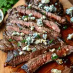 Balsamic Marinated Flank Steak with Blue Cheese Crust