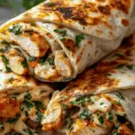 Cheesy Garlic Chicken Wraps