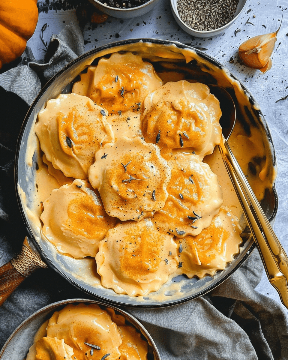 Creamy Pumpkin Ravioli