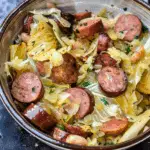Slow Cooker Smoked Sausage & Cabbage