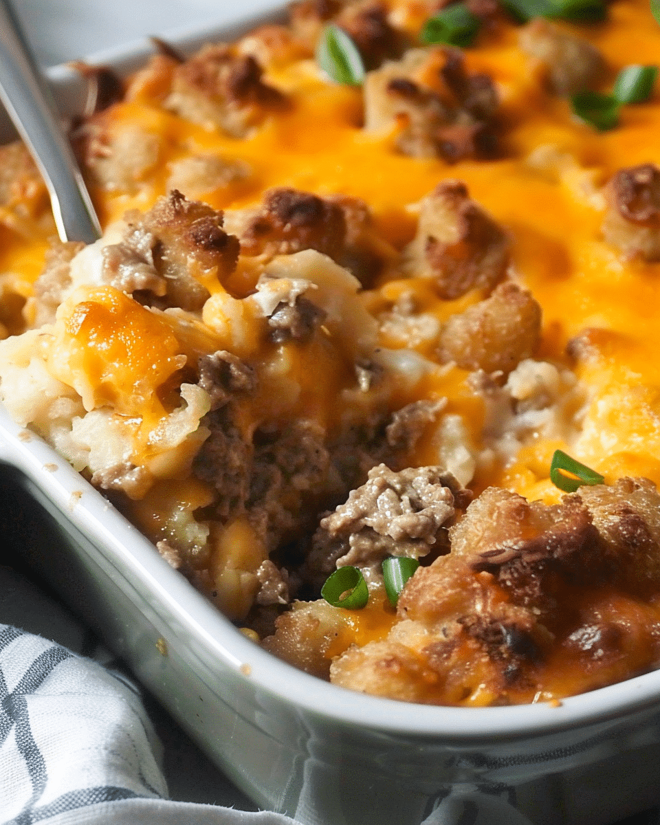 Cheesy Tater Tot Breakfast Bake