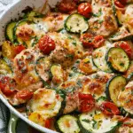 Mediterranean Chicken Zucchini Bake