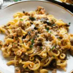 Pasta alla Boscaiola (with Sausage & Mushrooms)