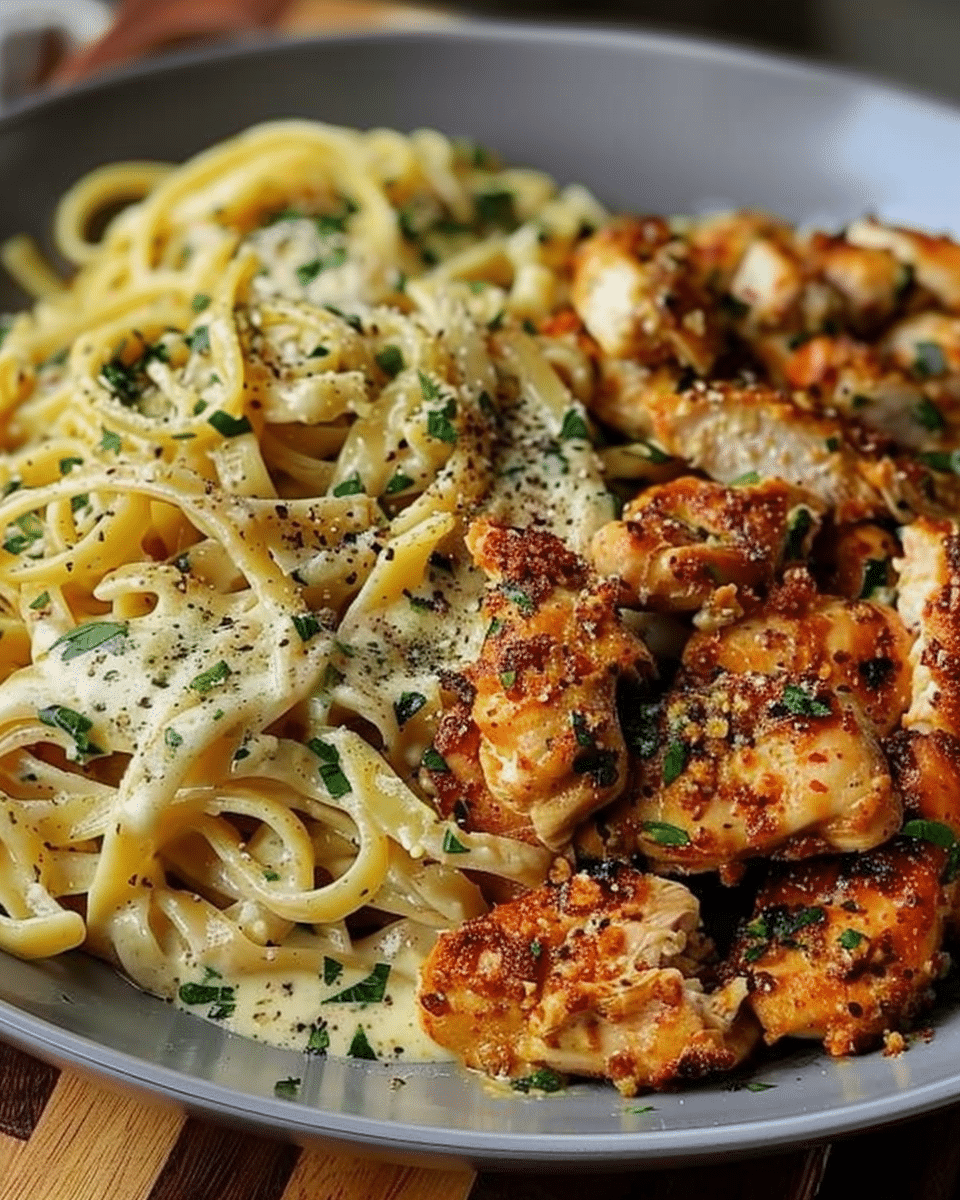 Velveeta Chicken Alfredo Linguine in Creamy Cajun Parmesan