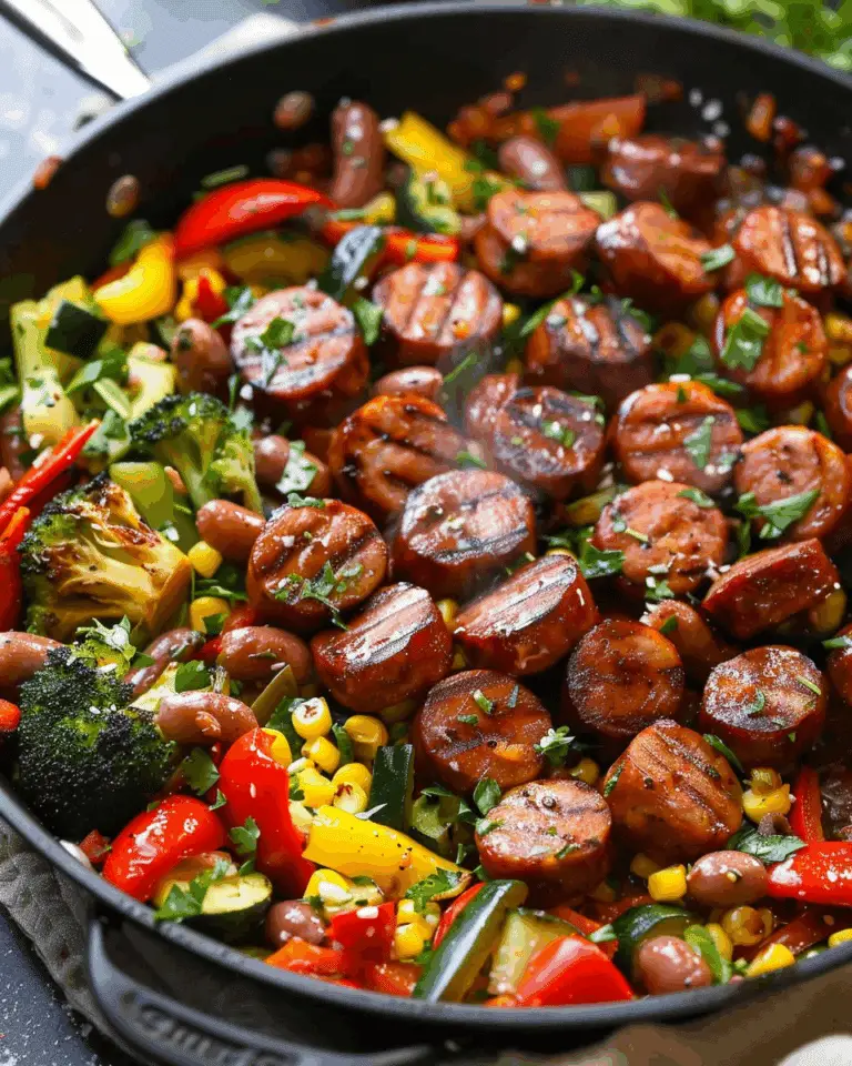 Sausage And Veggie Skillet TheFamilyCooking sausage-and-veggie-skillet-thefamilycooking