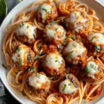 Meatballs with Mozzarella Pasta