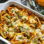 Cheesy Pumpkin and Spicy Sausage Stuffed Shells