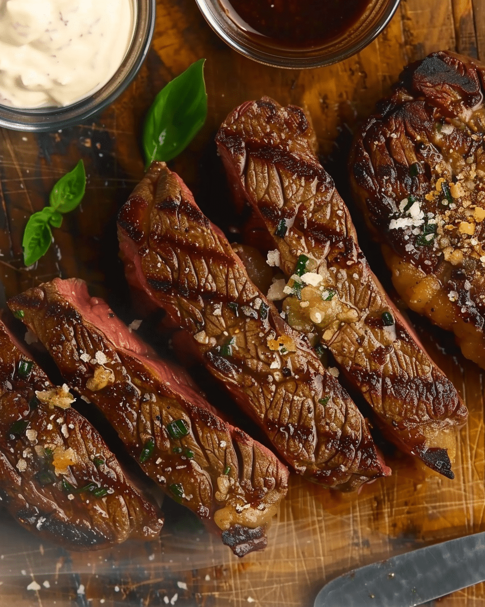 Grilled Bison Ribeye Steaks