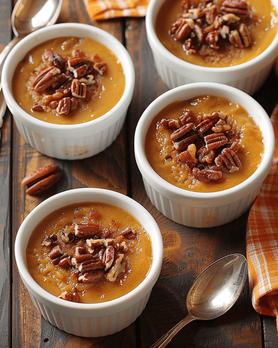 Pumpkin Pecan Custard